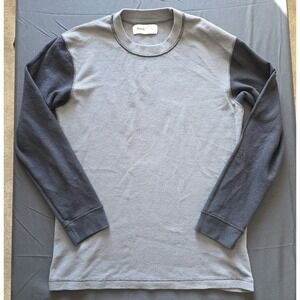 Hollister Gray Ribbed Thermal Ribbed Long Sleeve Shirt Top Mens Small